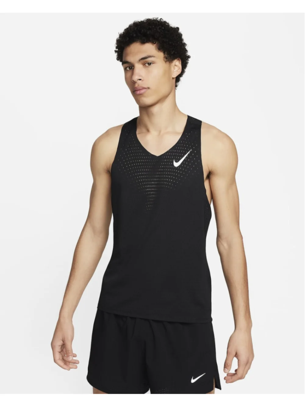 Nike Dri-FIT ADV AeroSwift Men's Small Running Tank - Black (DM4624-010)